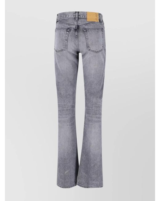 Haikure Gray Cotton Straight-Leg Flared Trousers