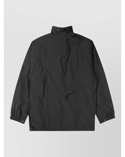 The North Face Black Nylon Jacket Logo Patch High Collar for men