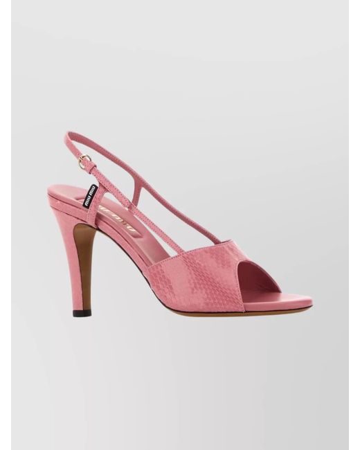Miu Miu Pink Leather Sandals