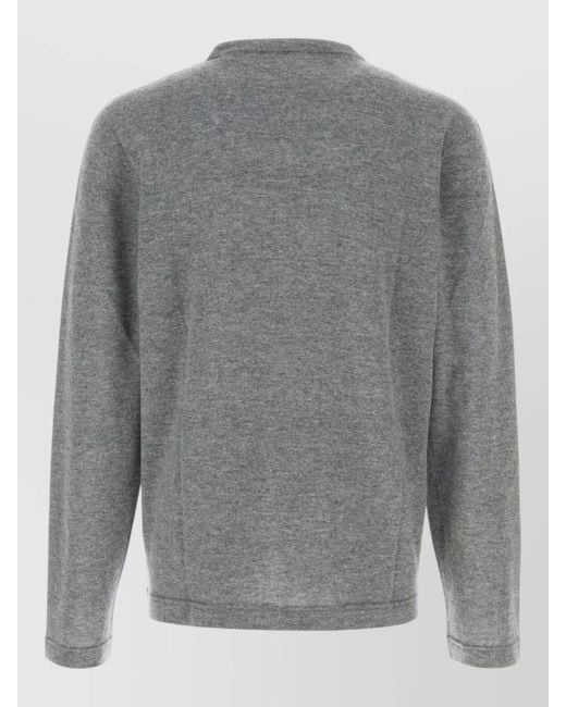 The Row Gray Casas Cashmere Sweater Round Neck Long Sleeves for men