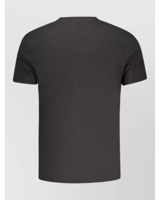 Tommy Hilfiger Black Cotton Crew-Neck Short-Sleeve T-Shirt for men