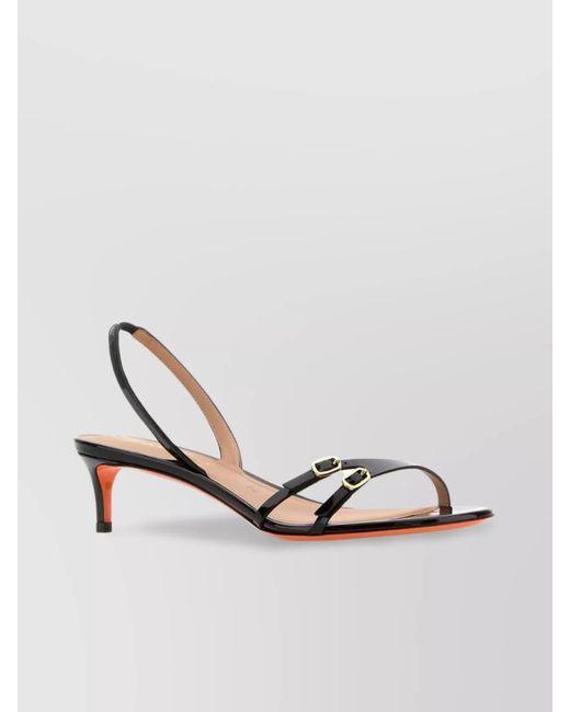 Santoni Metallic Leather Sandals