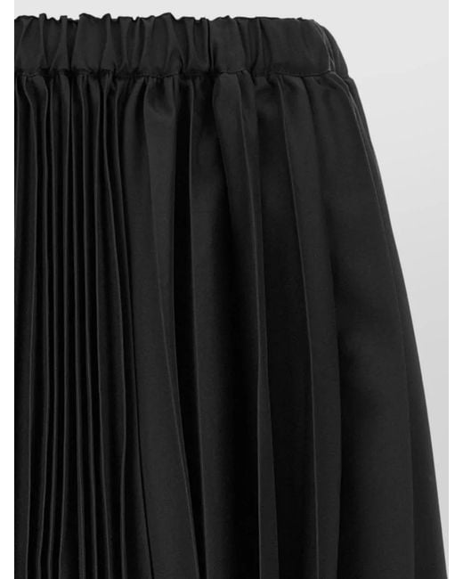 Comme des Garçons Black Asymmetric Pleated Maxi Skirt for men