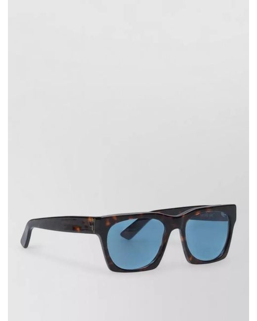 Facehide Blue Square Sunglasses Thick Arms Tortoiseshell Frame
