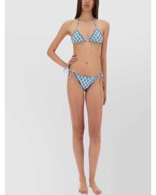 Mc2 Saint Barth Blue Sagittarius Bikini Top