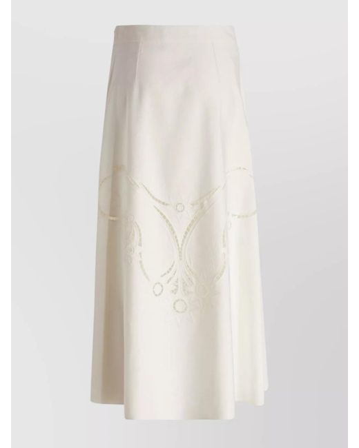 Chloé White Midi Skirt