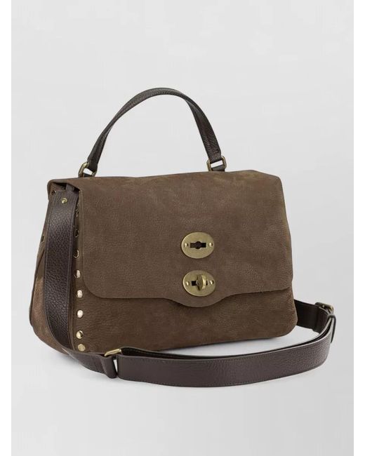 Zanellato Brown Postina Small Shoulder Bag Top Handle