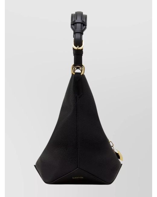 Lanvin Black Calf Leather Shoulder Bag
