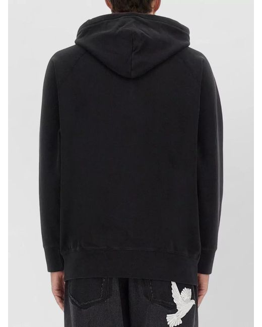 3.PARADIS Black Hoodie Front Graphic Print Hooded Design for men