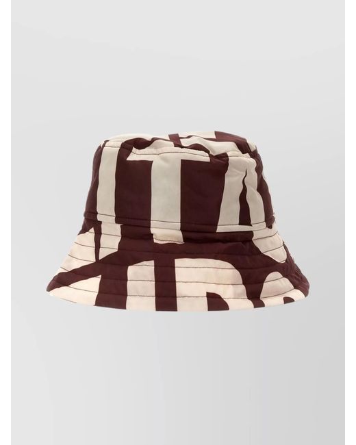 Dries Van Noten Brown Logo Bucket Hat for men