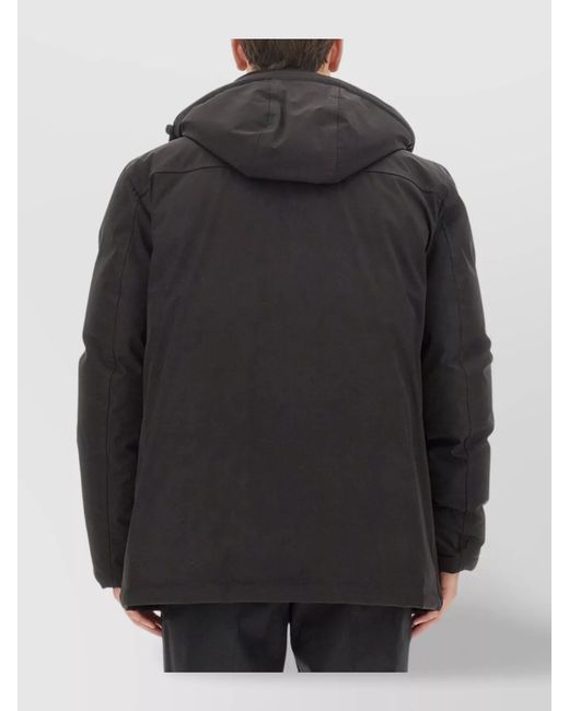 Fay Black Down Regular-Fit Padded Jacket for men