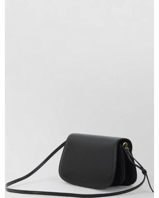 Gucci Black Small Bamboo Leather Shoulder Crossbody Bag
