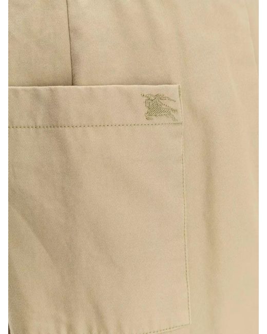 Burberry Natural Cotton Straight-Leg Trousers for men