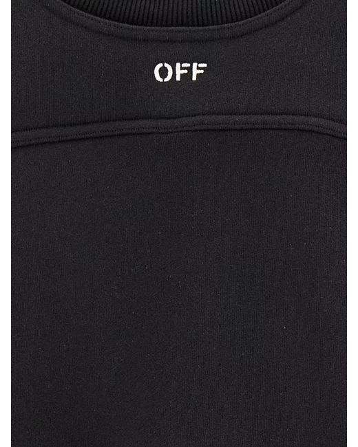 Off-White c/o Virgil Abloh Black Cropped Sweatshirt
