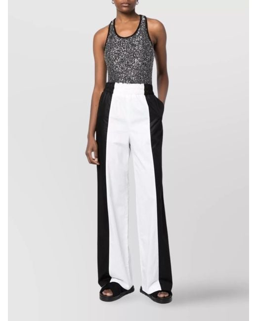 Fabiana Filippi Black Sequin-Embellished Knitted Sleeveless Tank Top