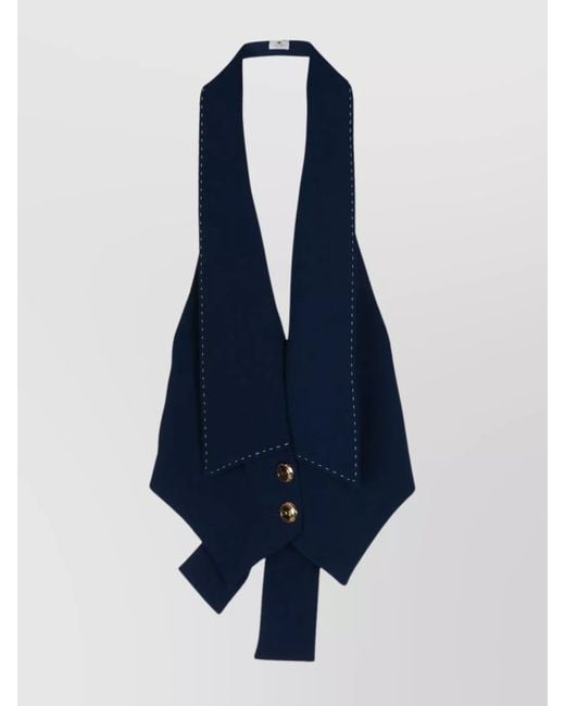 Elisabetta Franchi Blue Waistcoat