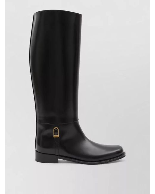 Saint Laurent Black Leather Julia Boots