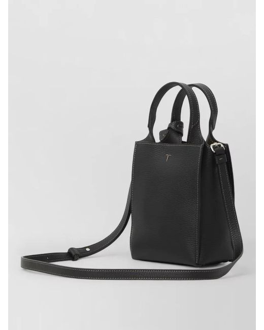 Tod's Black Micro Leather Mini Bag Shoulder Strap Handles