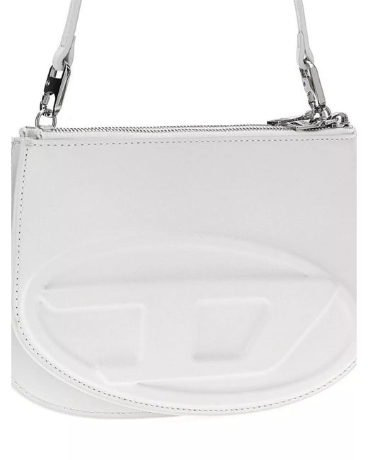 DIESEL White '1Dr Twin' Shoulder Bag