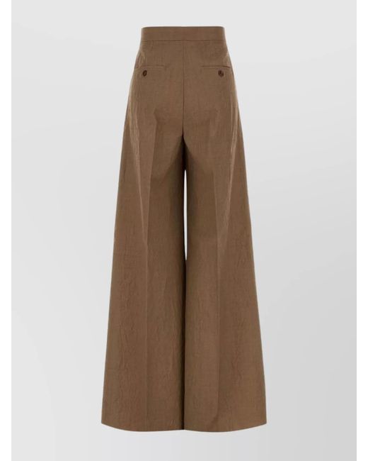 Max Mara Natural Flared-Leg Trousers
