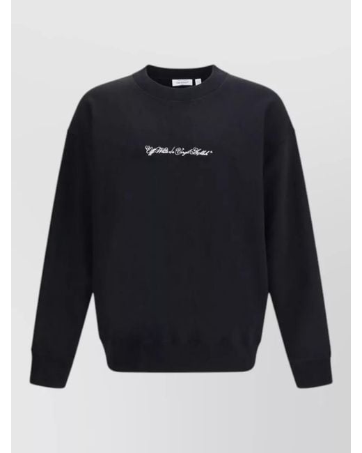 Off-White c/o Virgil Abloh Blue Cotton Crewneck Sweatshirt for men