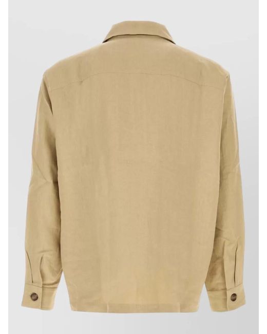 LeKasha Natural Linen Shirt Jacket for men