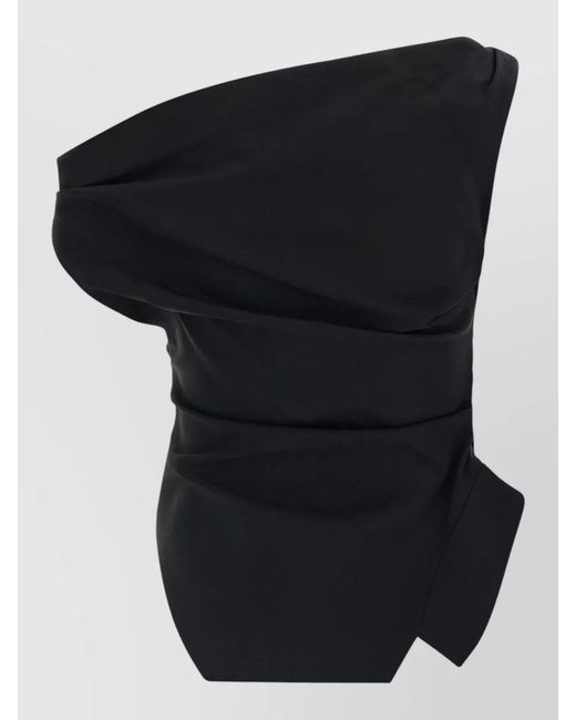 Rohe Black Asymmetrical Top With Draping