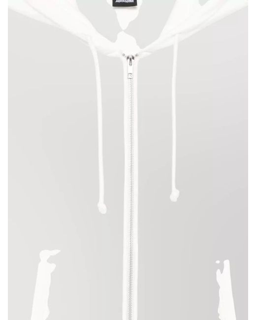 Stussy White Hoodie Hooded Design Graphic Print Ribbed Cuffs Hem for men