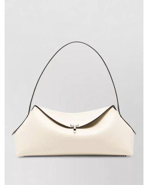 Totême Natural T Lock Leather Shoulder Bag Top Handle