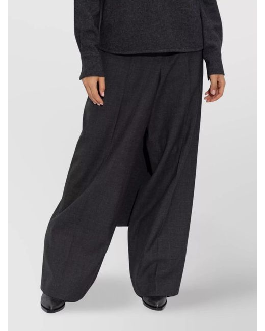 Givenchy Blue Virgin Wool Oversized Wide-Leg Trousers