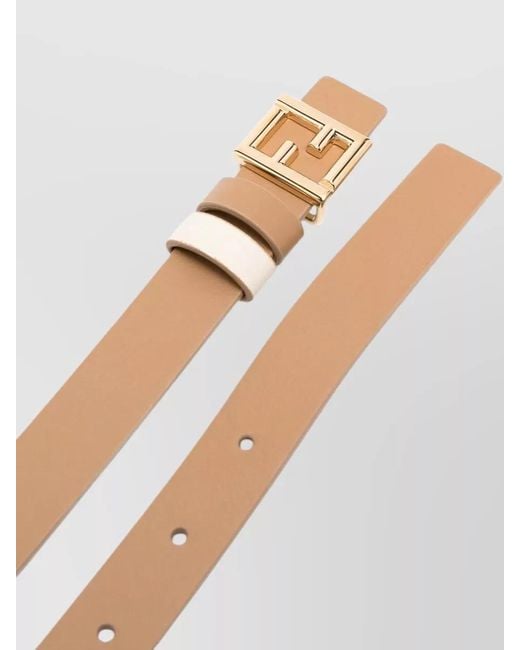 Fendi Multicolor Calf Leather Reversible Belt