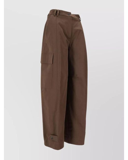 P.A.R.O.S.H. Brown Wide-Leg Trousers