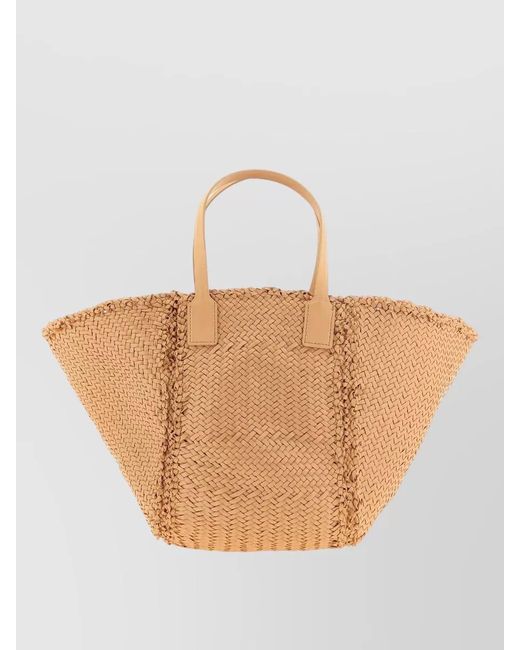 Dragon Diffusion White Na Maxi Leather Beach Bag