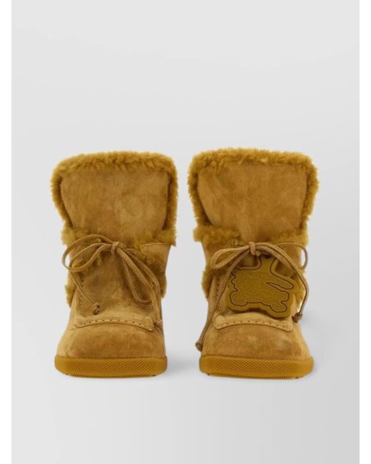 Burberry Natural Suede Highland 90 Mules
