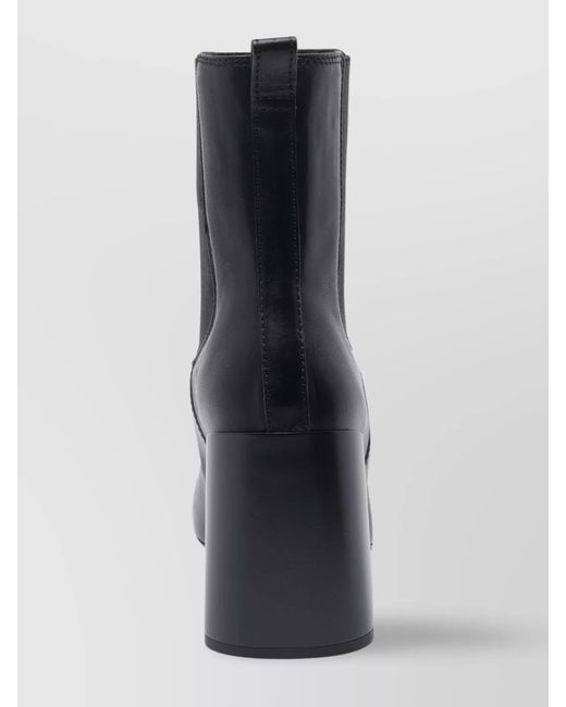 Hogan Black Leather Ankle Boots