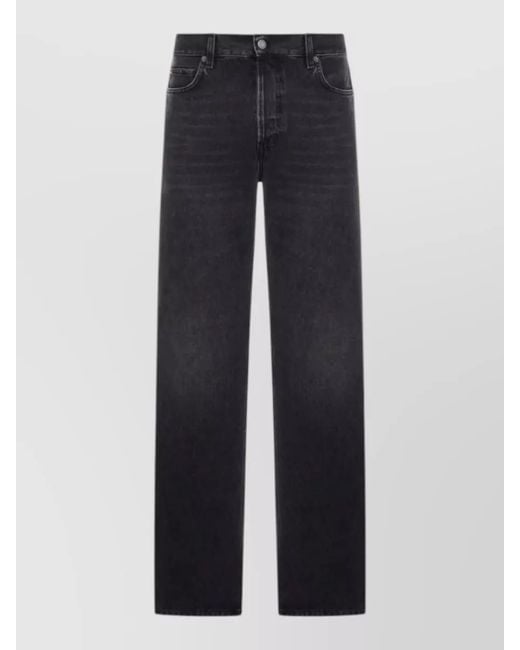 Haikure Blue Blake Straight Fit Five Pocket Jeans for men
