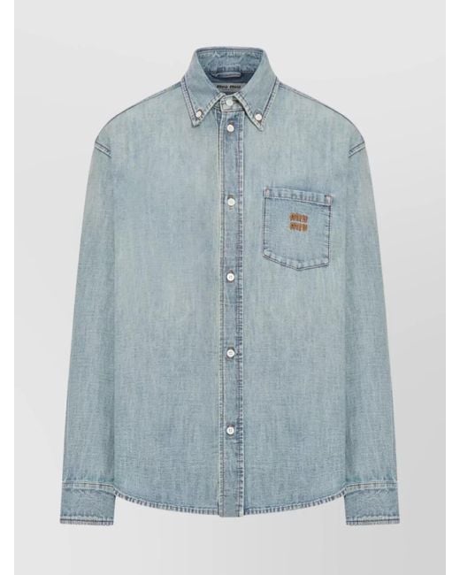 Miu Miu Blue Denim Shirt