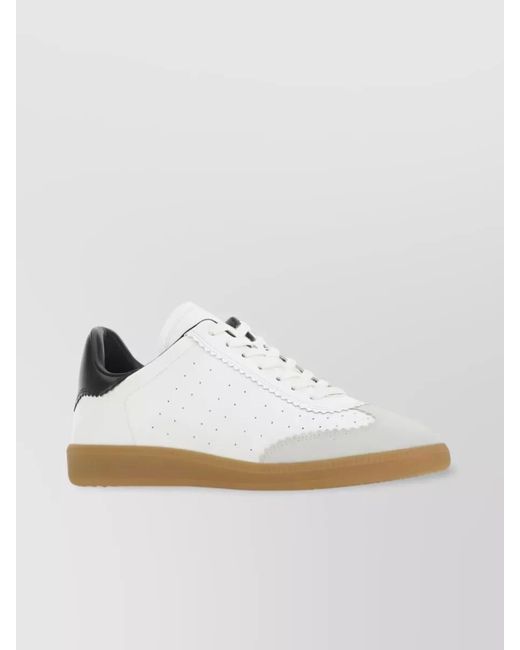 Isabel Marant White Leather Low-Top Sneakers
