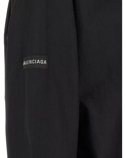 Balenciaga Blue Logo Patch Shirt for men