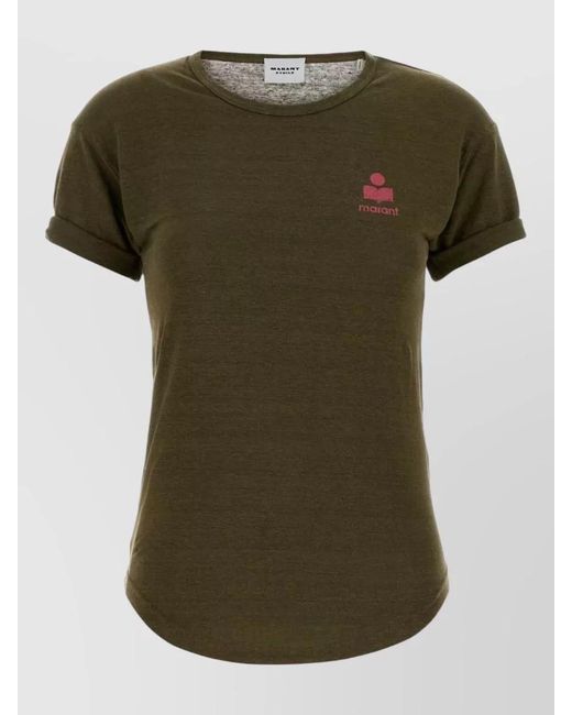 Isabel Marant Green Linen T-Shirt