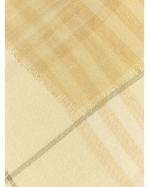 Burberry Yellow Embroidered Wool Scarf