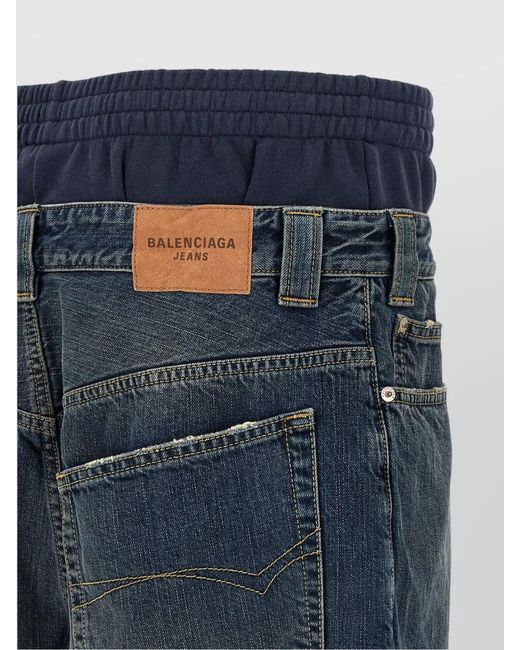 Balenciaga Blue Jeans "Patched Molleton" for men