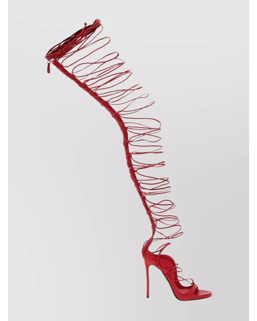 DSquared² White Vaquera Capsule Stiletto Sandals