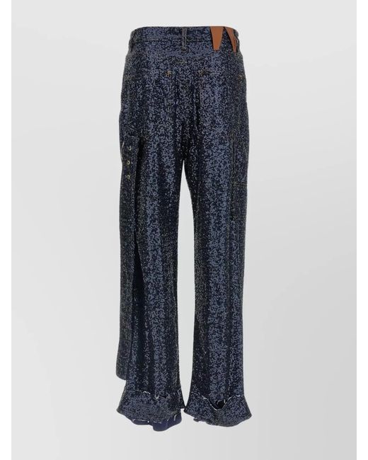 DARKPARK Blue Denim Wide-Leg Trousers