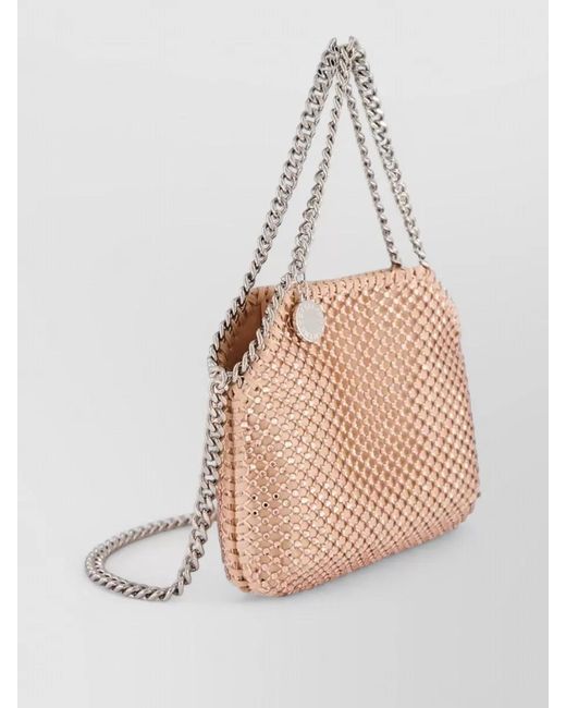 Stella McCartney Natural Falabella Mini Braided Shoulder Bag