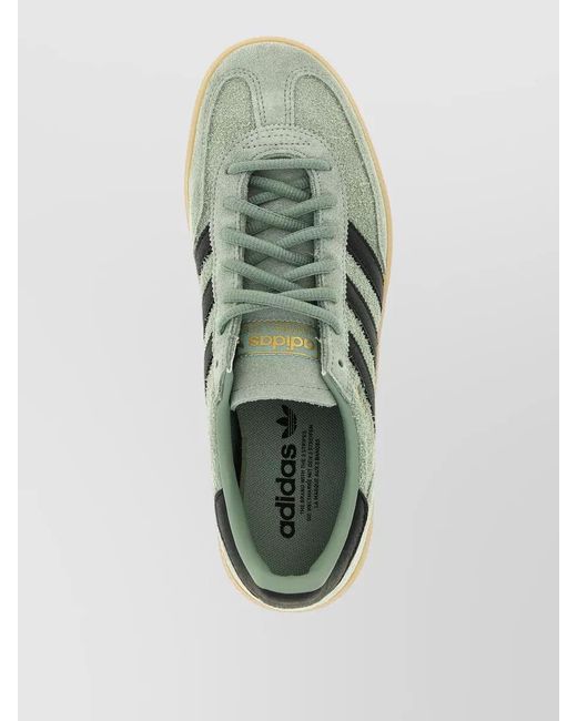 Adidas Originals Green Leather Low-Top Sneakers for men