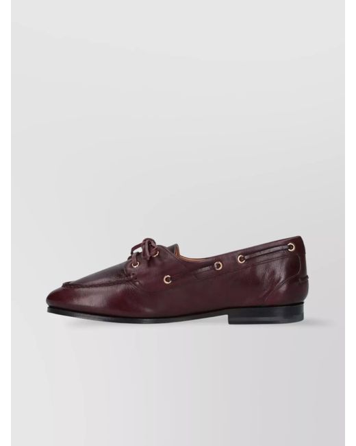 Bally Brown Leather Lace-Up Loafers for men
