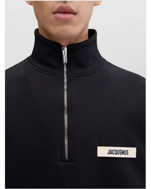 Jacquemus Black Round Neck Sweater for men