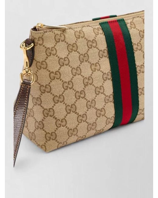 Gucci Natural Gg Belt Bag Pouch Stripe Hardware for men