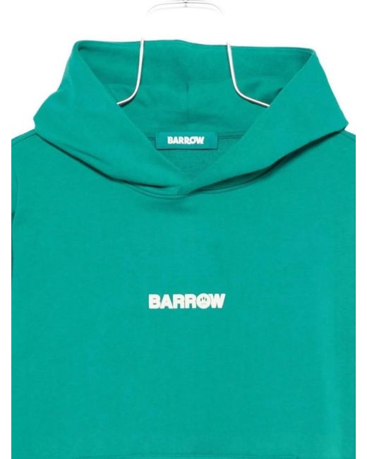 Barrow Green Cotton Hoodie for men